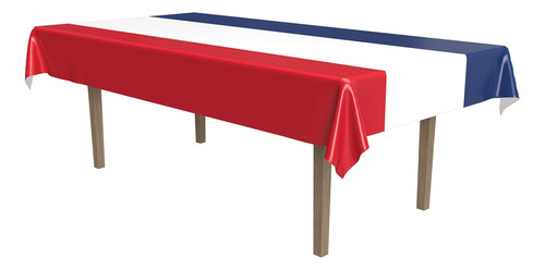 Beistle Mantel De Plástico Para Fiesta Patriótica Roja, Blan