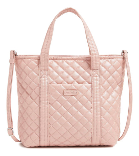 Bolso Tote Vera Mini De Algodón Vera Bradley, Cuarzo Rosa