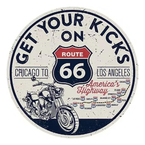 Letrero Anuncio Poster Mdf Ruta 66 Grande Pub Cueva Man Cave Ruta 66 - Mdf