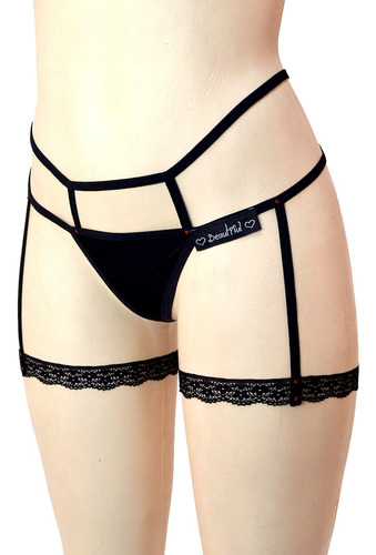Tanga Hilo Doble Cintura Arnes D Pierna Pedreria Tan011dcap5