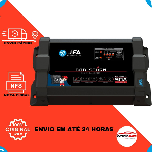 Fonte Jfa 90 Amperes Som Altomotivo Caixa Bob Promoçao Black