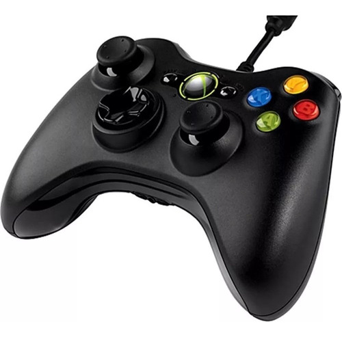Controlador Xbox 360 para PC portátil con cable, teléfono celular, joystick, color negro