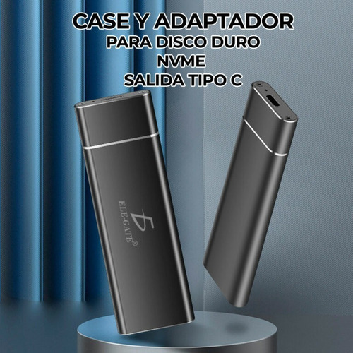 Case Para Ssd M.2 Protocolo Nvme Con Cables Tipo C & Usb 3.0