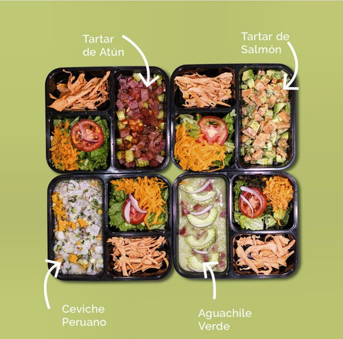 Charola Tipo Plato Reusable De 3 Divisiones Sin Tapa