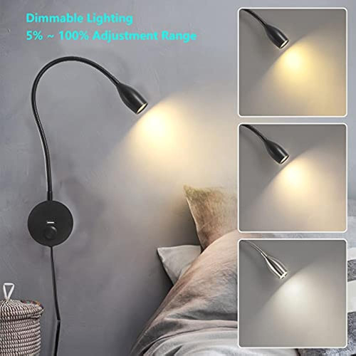 Crisetek Interruptor Táctil Luz Led De Lectura Regulable Con
