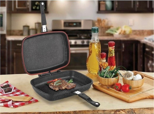 Plancha Doble Papilla 35x24 - Sarten Wok Cocina