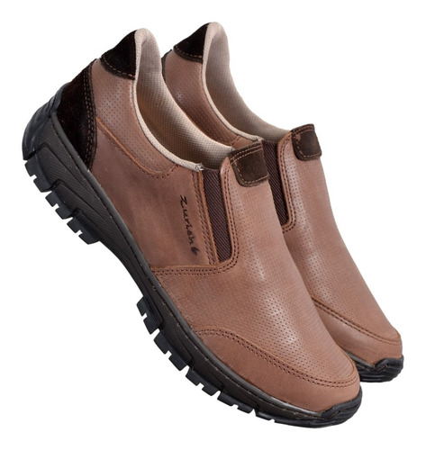 Imagen 5 de 6 de Zapato Urbano Hombre Cuero Zurich 2043 Elásticos Laterales
