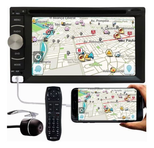 Mp5 Dvd E-tech 2din Espelhamento Bluetooth Usb Rádio Tv Gps