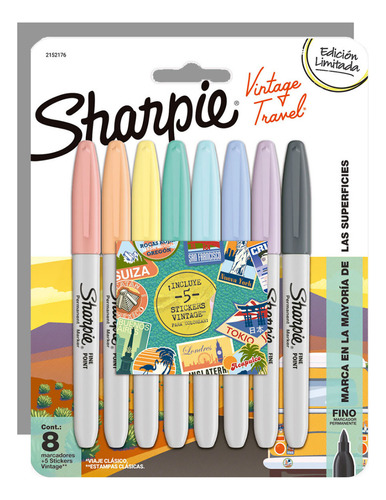 Sharpie Vintage Plumones Permanentes Marcadores Punto Fino