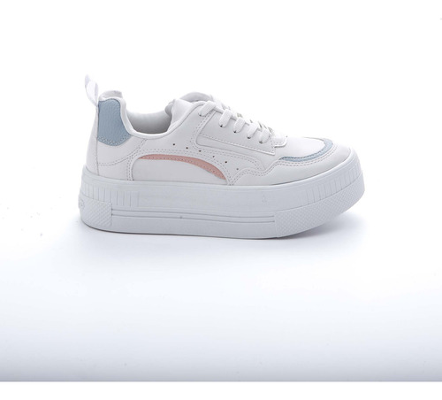 Zapatilla Lr-51 Savage Blanco Combinada Plataforma Modamujer
