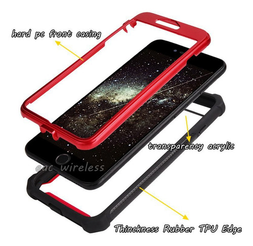 Uso Rudo Funda 3 En 1 Case Celulares+mica Cristal Temperado Rojo/negro/transparente Tecno Camon 40
