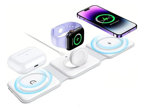 Carregador Rápido 3 Em 1 Wireless Para iPhone/AirPods/watch