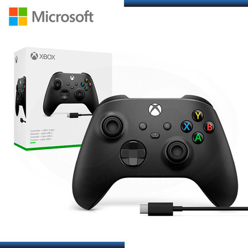 Control Xbox Microsoft Original Negro Con Cable X/s/one/pc