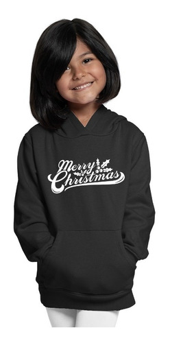 Sudadera Negra De Navidad Infantil Merry Christmas De Regalo