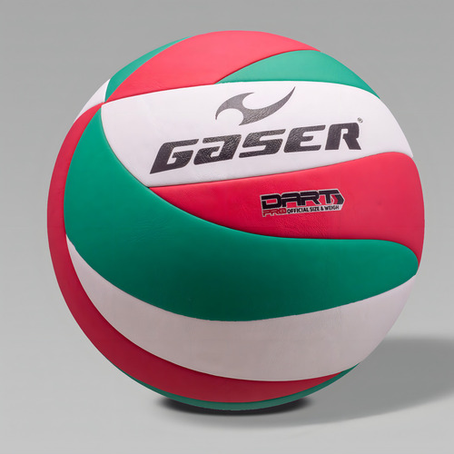 Balón Gaser De Vóleibol Modelo Dart Premium No. 5 Color Verde, Blanco Y Rojo