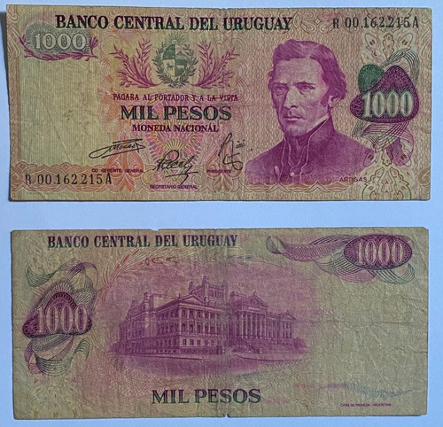 Billete Uruguay 1000 Pesos 1974, 13ar21, Rotondaro, Bu36