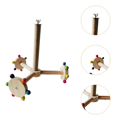 Juguete De Percha Giratoria Para Pájaros, Soporte Sólido