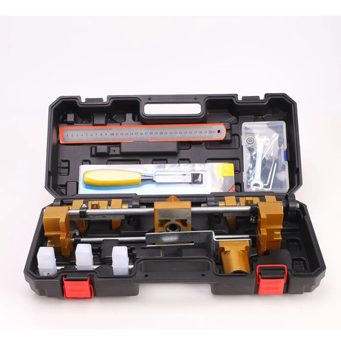 Kit Gabarito Para Furação De Fechaduras Portas Com 3 Fresas