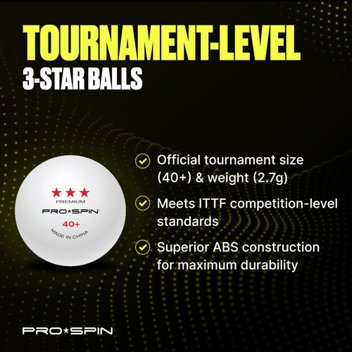 Pelotas De Ping Pong 3 Estrellas Elite Blanca Para Torneos