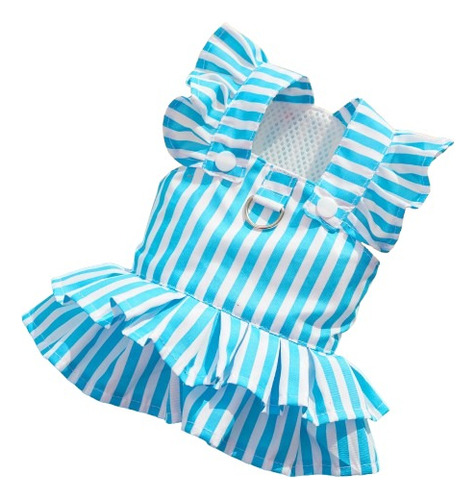 Maypet | Vestido Para Mascota De Rayas Celeste Azul Rayas
