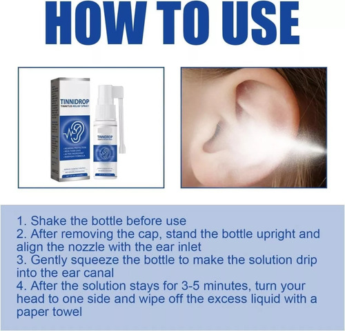 3 Unidades De Spray Para Alívio De Zumbido Otbk Tinnidrop