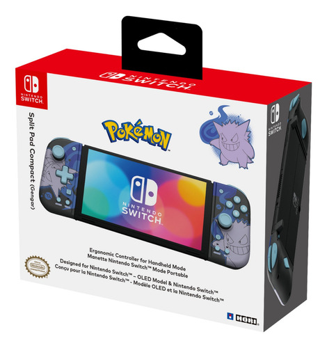 Controle o Split Pad Nintendo Switch Hori Joy Pokémon Gengar