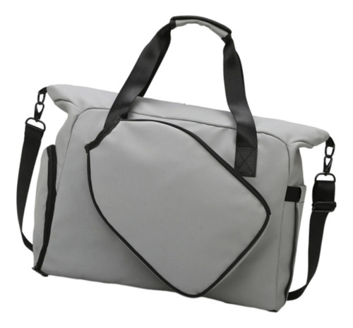 Bolso De Raqueta De Pickleball Bolso De Tenis Suave Gris