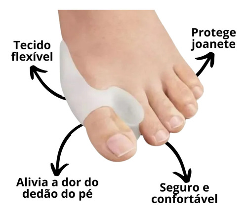 5 Pares Corretores Macios Joanete E Dedo Protetor Para Pes