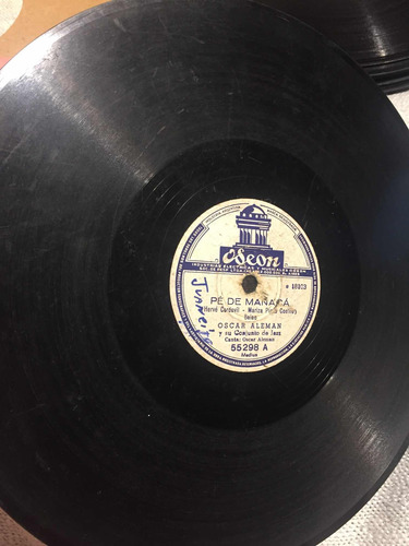Disco De Pasta 78 Rpm Oscar Aleman Odeon 55298 Jazz (Usado)