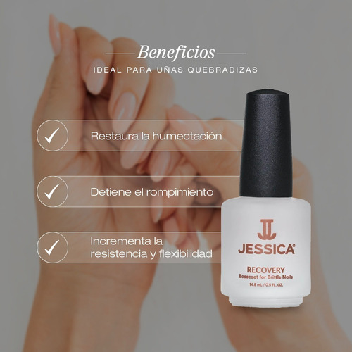 Base Tratamiento Jessica Recovery -uñas Duras Y Quebradas 15 Ml