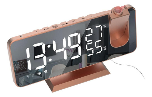 Usb Reloj Despertador Digital Luz Led Control De Voz Snooze