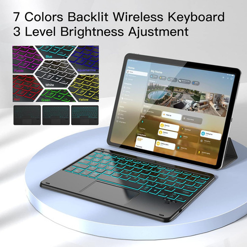 Mouse Com Teclado Retroiluminado E Touchpad Para Samsung Ç /