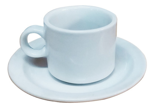 Imagen 1 de 4 de Taza De Café Y Plato De Porcelana Gastronomica Blancos