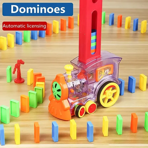 Juguete Tren Domino Electronico Automatico 60 Fichas Niños
