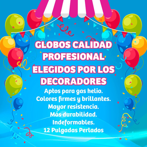 Imagen 2 de 2 de Globos Latex Perlados Globox Blanco X 50 U