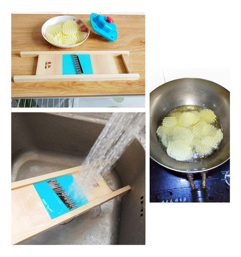 2 X 6 Cortadores De Patatas Con Rejilla, Cortador 2 Piezas