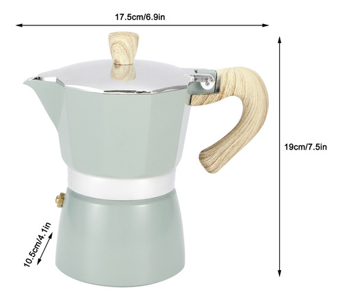 Cafetera, Estufa, Aluminio, Octogonal