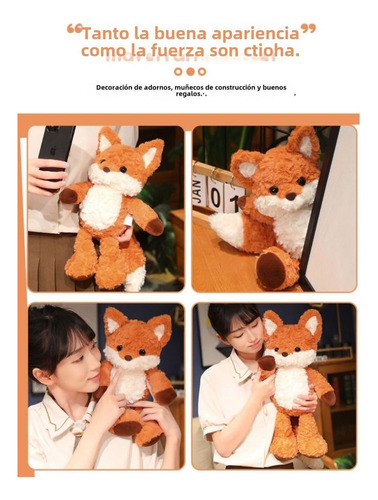 B- 35cm Peluche De Zorro Que Corre,juguete De Felpa De