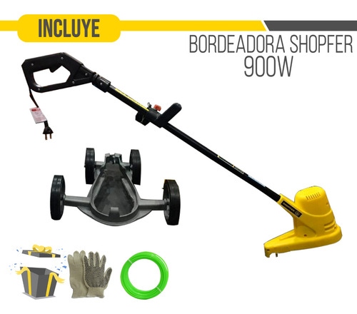 Imagen 4 de 10 de Bordeadora Profesional Cesped Shopfer Shop902 900w + Regalos