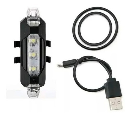 Imagen 3 de 5 de Kit 2 Luces Recargables Para Bicicleta Blanca Y Roja