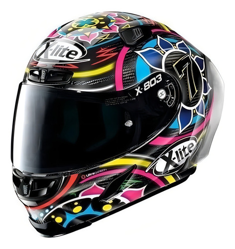 Casco X-lite X-803 Rs Uc Chaz Davies W. Test Carbon, color negro, talla 56 (S)