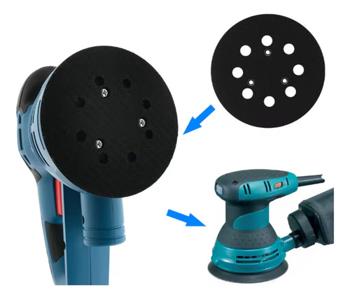 Base Almofada Prato P/ Lixadeira Roto Orbital Makita Dewalt