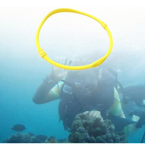 Collar Con Regulador De Buceo, Soporte De 25cm Amarillo