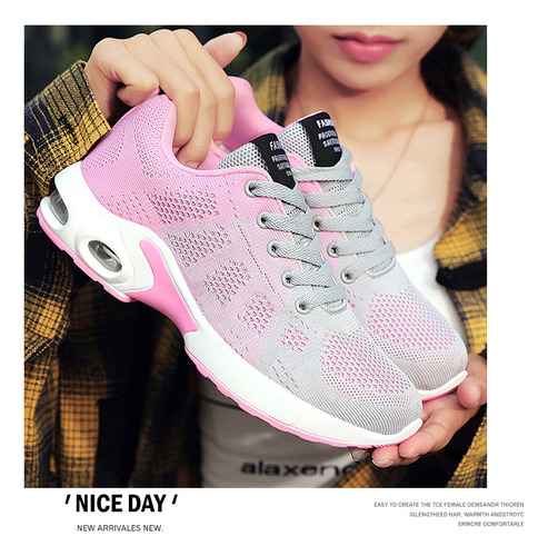 Transpirable Zapatillas Deportivas Con Amortiguación De Aire Zapatillas De Tenis Para Correr Ligeras