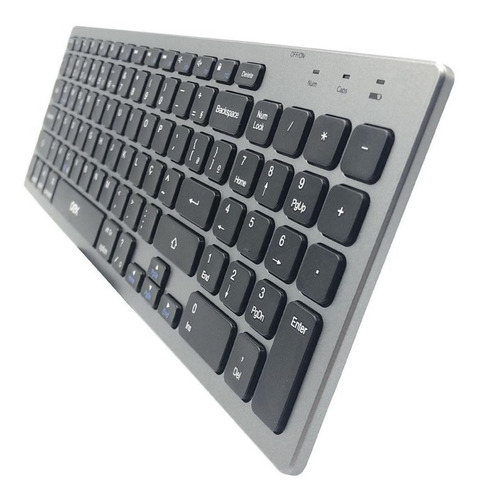 Imagem 2 de 3 de Teclado bluetooth OEX TC504 QWERTY português Brasil cor cinza e preto