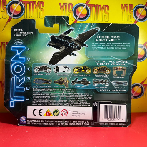 Tron Legacy Three Man Light Jet Diecast Spin Máster 2010