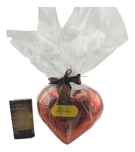 Coração De Chocolate 370g  Presente Amigo Carinhoso Gratidão