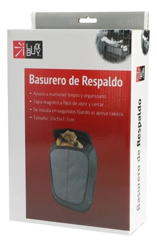 Basurero Respaldo Para Auto Color Negro