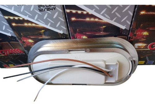 Mica Stop 26 Led Cromada Camion Grua Cava Buses Con Estrobo