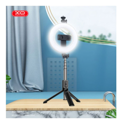Trípode Selfie Stick 82cm Control Bluetooth Aro Luz 16cm